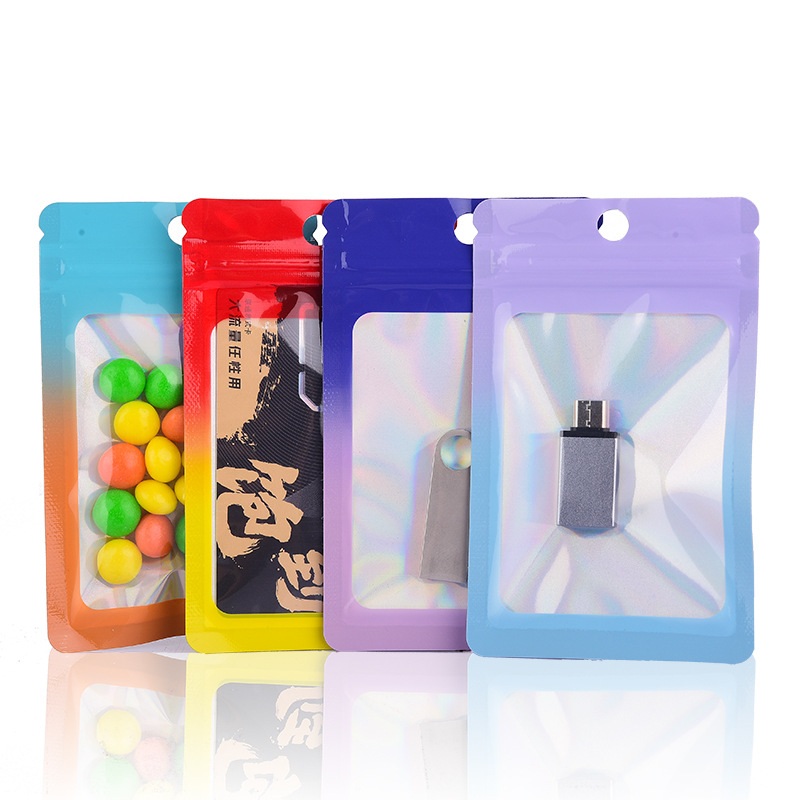 Food Storage Mylar Bags - 1000 Stuks Laser Kleurverloop Ritssluitingszakken Plastic