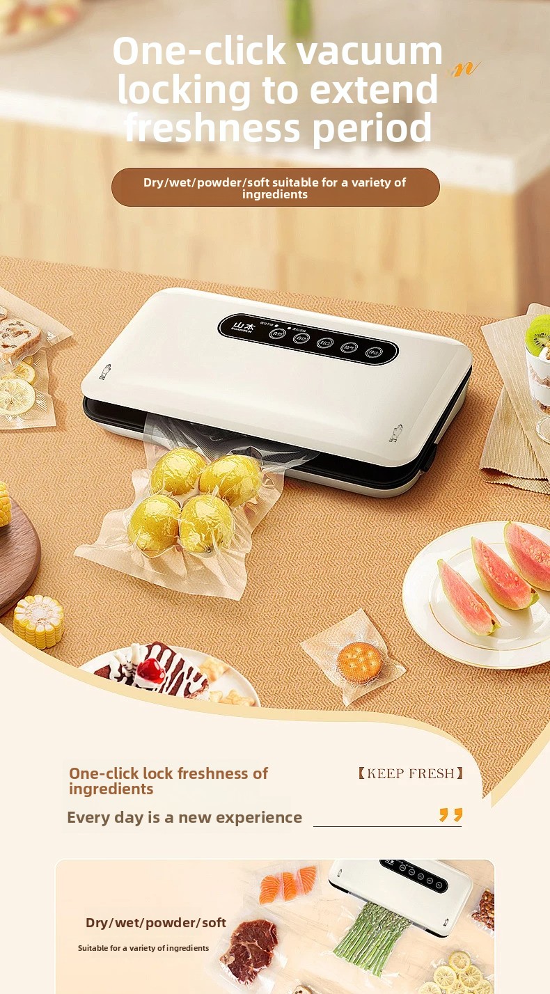 Food Storage Vacuum - Mini Vacuüm Verzegelmachine Automatische Huishoudelijke Voedselverzegelmachine
