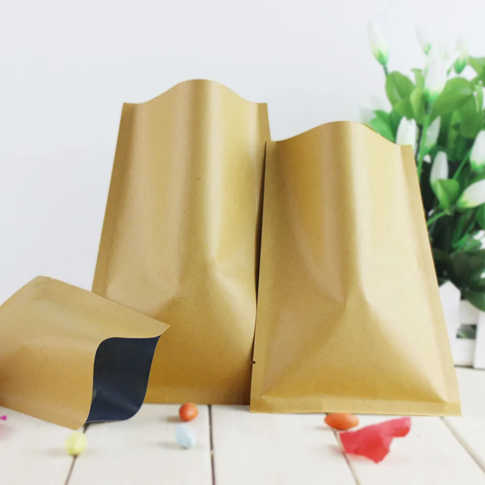 Food Storage Mylar Bags - 8*12 cm Open Top Bruin Kraftpapier