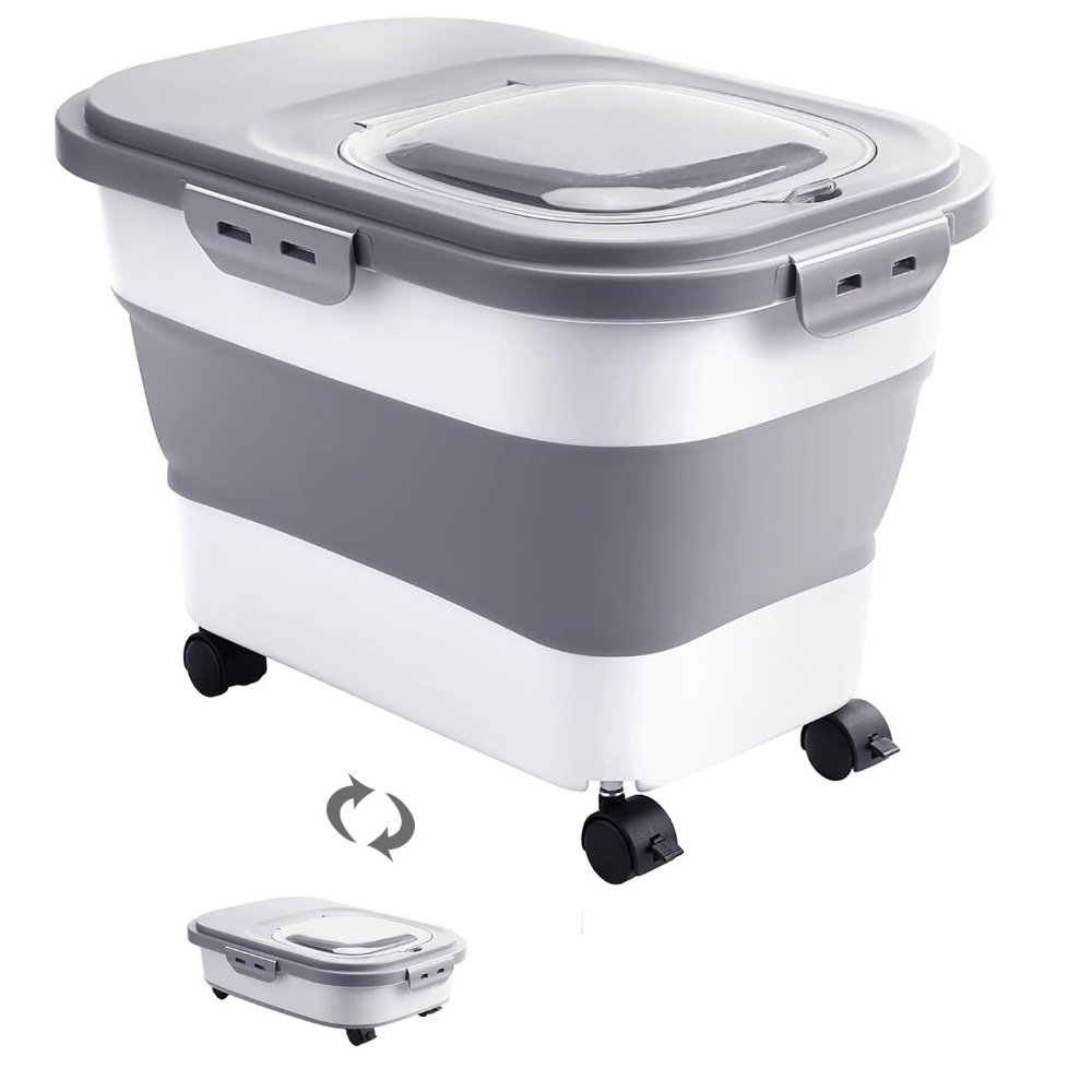 Food Storage Containers Xl - Grote capaciteit kat hondenvoer opslagcontainer opvouwbare