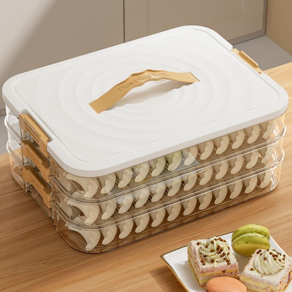 Food Storage Containers Xl - Plastic Dumpling Opbergdoos Meerlaagse Vershouddoos voor