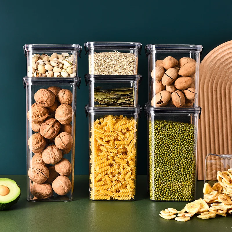 Food Storage Glass Containers Large - yes1PC Graanpot Keuken Verzegelde container Voedsel