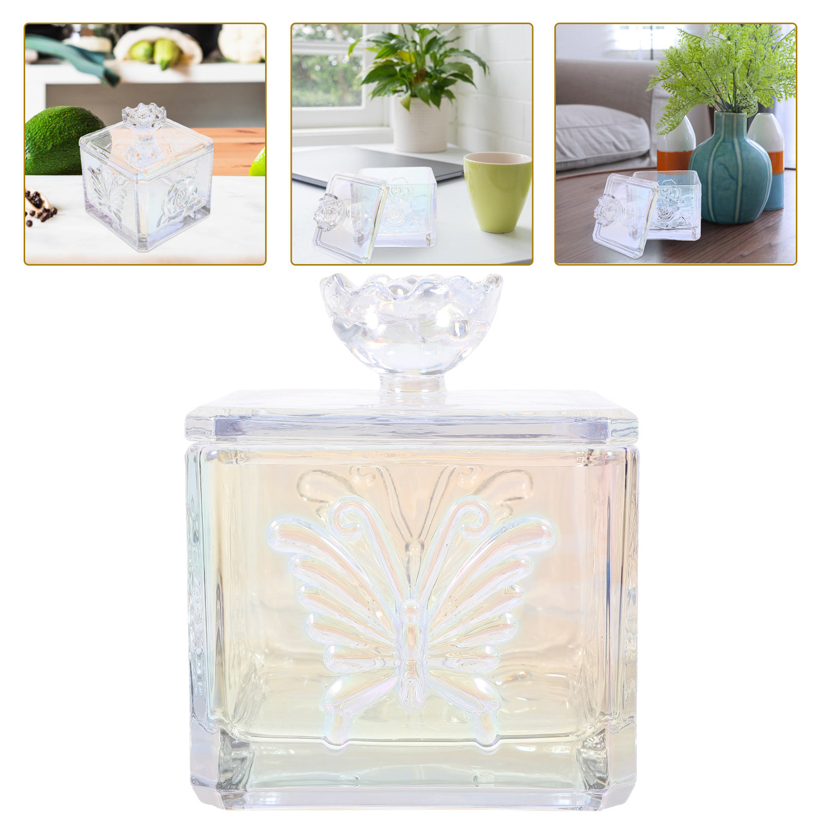 Food Storage Glass Containers Large - Glazen voedselbewaarpot met luchtdicht deksel, grote