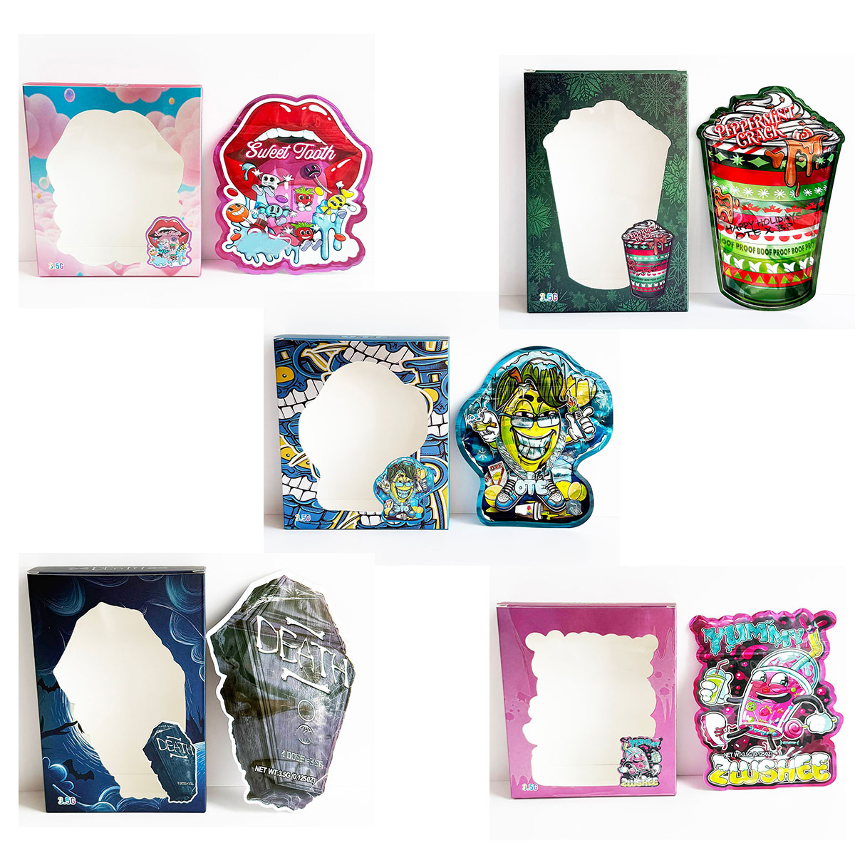3,5g Die Cut Special Irregular - Food Storage Mylar Bags recensie en prijs