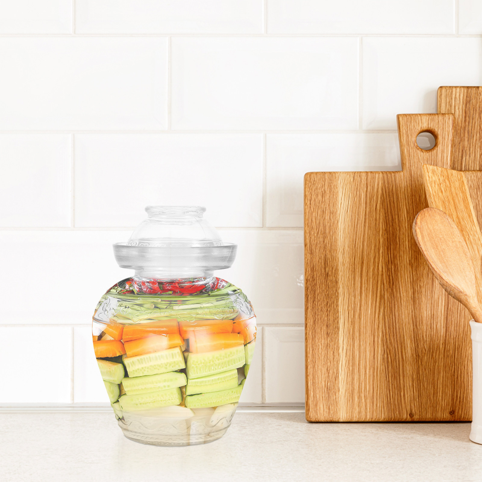 Verdikte, voedselveilige glaze - Food Storage Glass Containers Large recensie en prijs