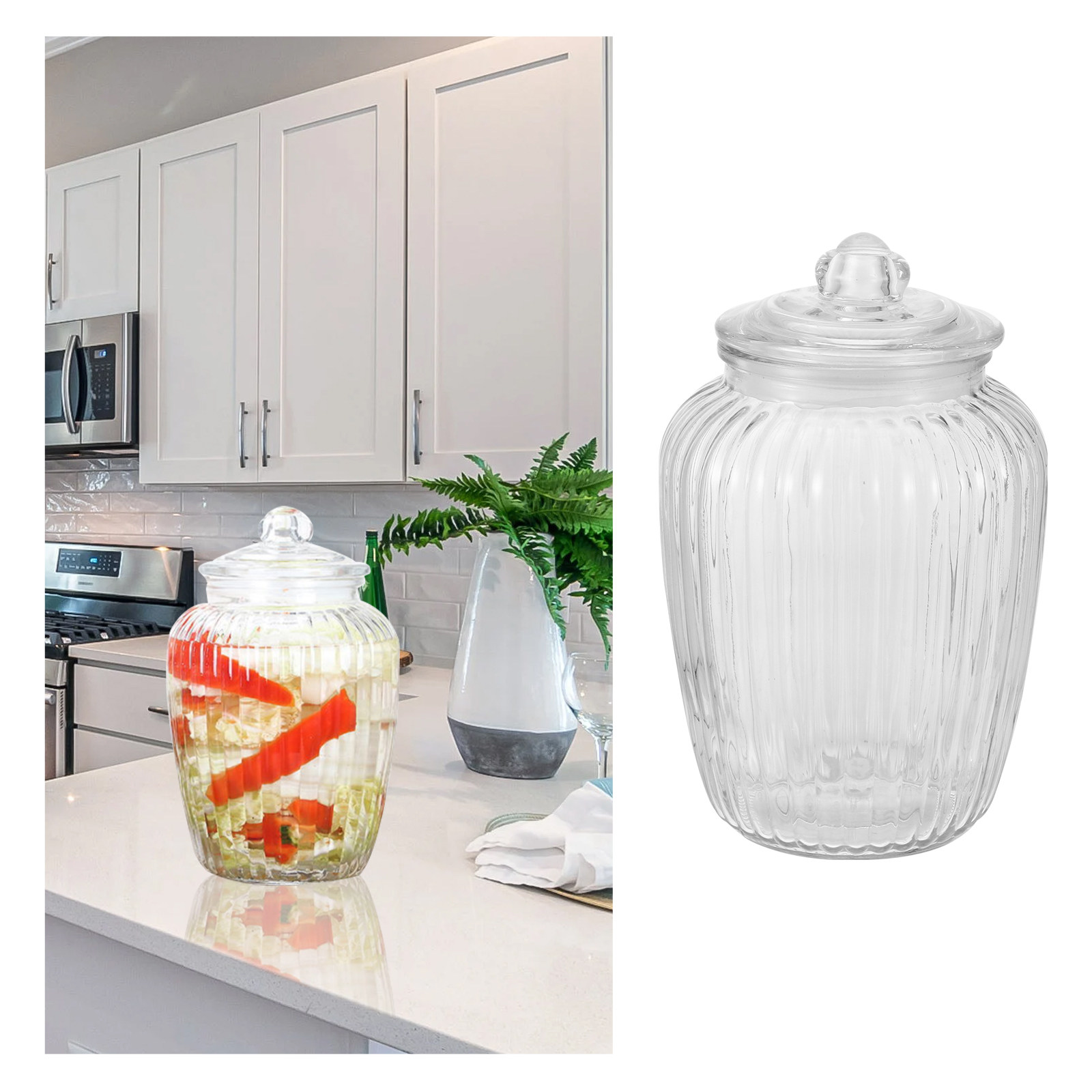 1 stuks glazen opbergcontainer - Food Storage Glass Containers Large recensie en prijs
