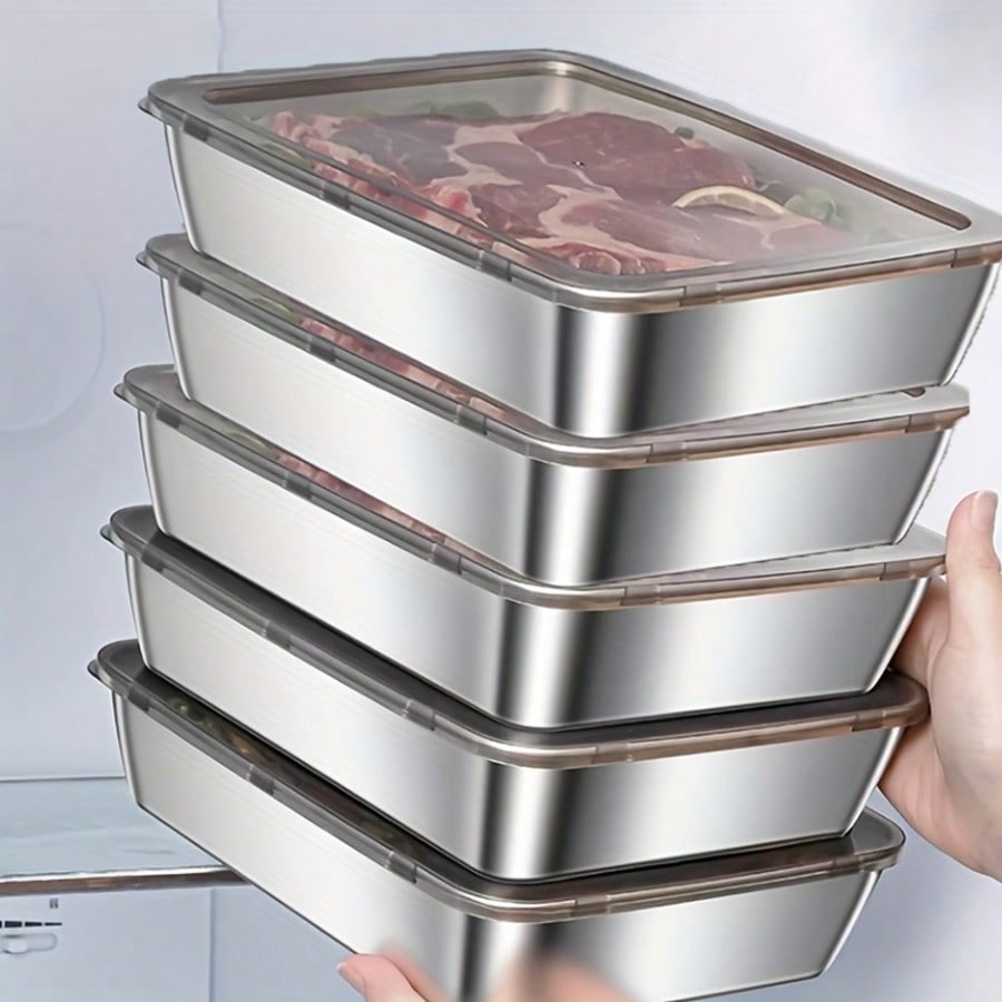5-delige set roestvrijstalen v - Food Storage Containers Xl recensie en prijs
