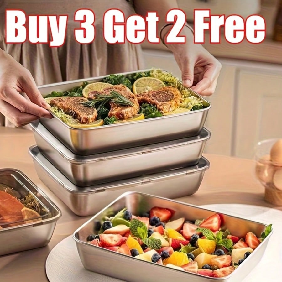5-delige set roestvrijstalen v - Food Storage Containers Xl recensie en prijs