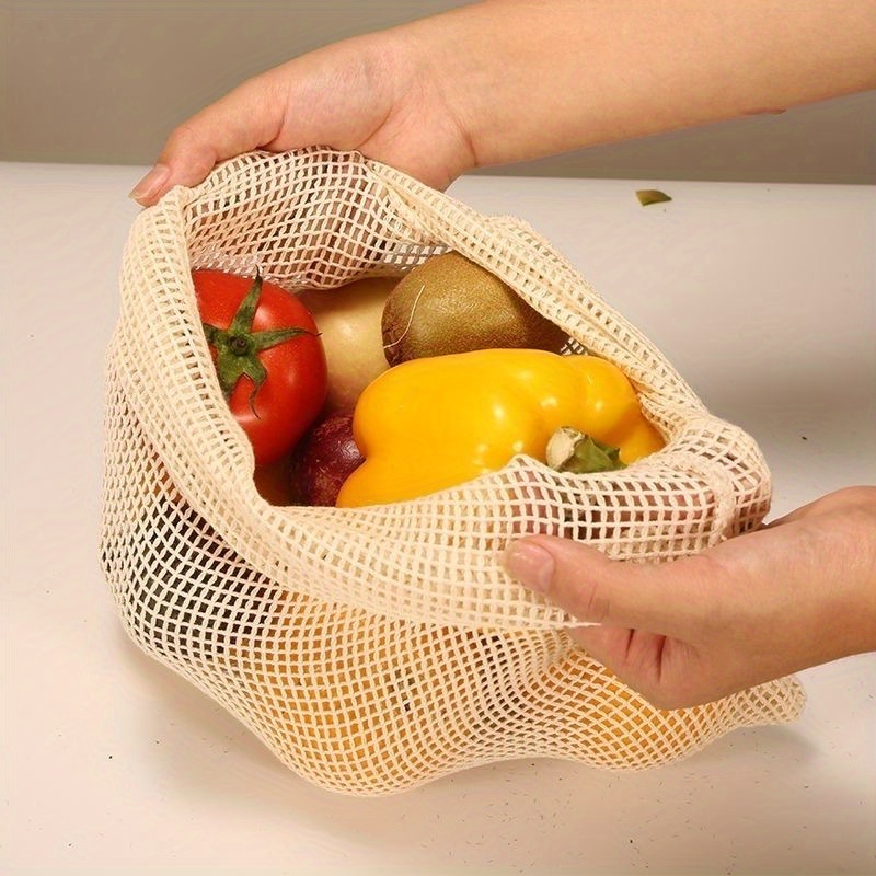 1pc katoenen mesh herbruikbare - Produce Bag Reusable Mesh recensie en prijs
