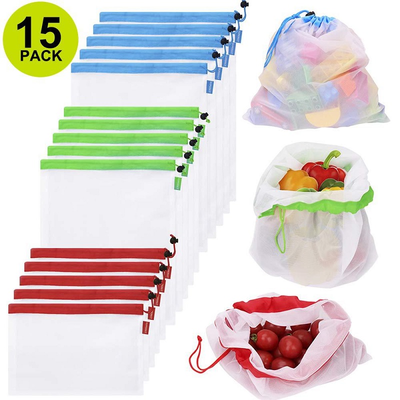 3 Maten Herbruikbare Mesh Prod - Produce Bag Reusable Mesh recensie en prijs