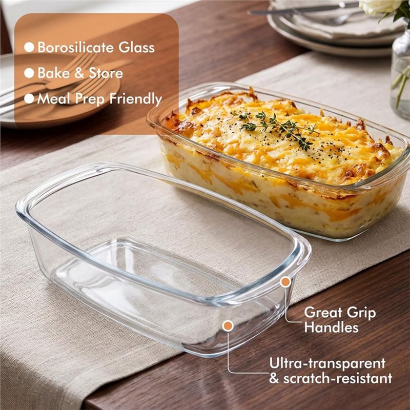A25F-2-Pack GROTE glazen cakev - Food Storage Glass Containers Large recensie en prijs