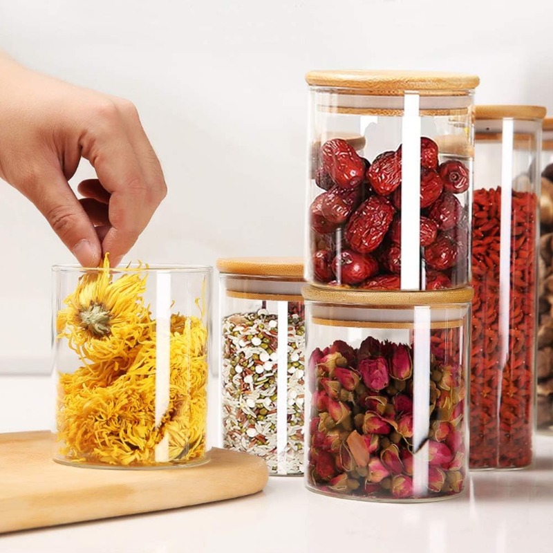12-glazen potten set met bambo - Food Storage Glass Containers Large recensie en prijs