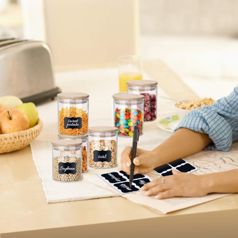12-glazen potten set met bambo - Food Storage Glass Containers Large recensie en prijs