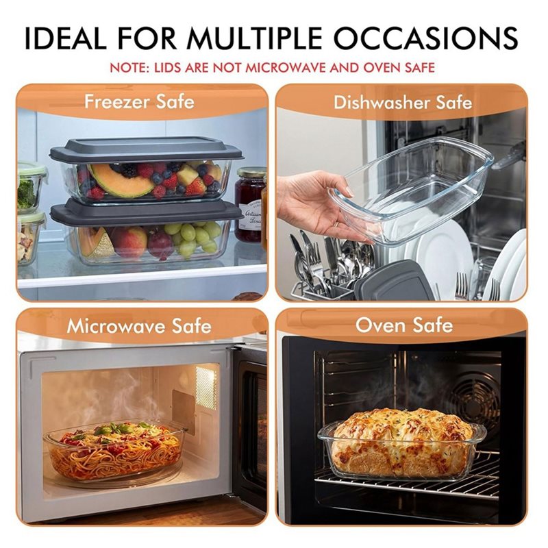 ABMR-Loaf Pan 2-pack GROOT 7,6 - Food Storage Glass Containers Large recensie en prijs